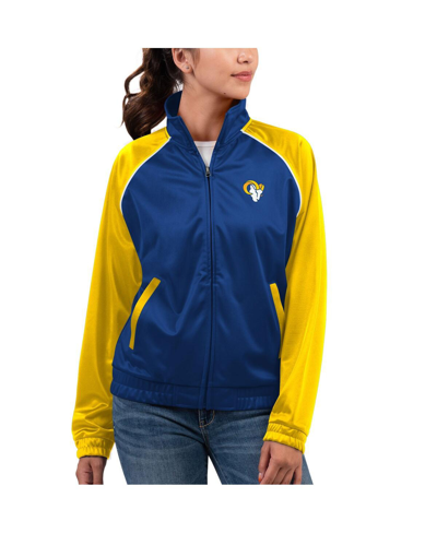 G-iii 4her By Carl Banks Women's  Royal Los Angeles Rams Showup Fashion Dolman Full-zip Track Jacket