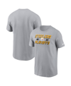 NIKE MEN'S NIKE GRAY PITTSBURGH STEELERS 2023 NFL PLAYOFFS ICONIC T-SHIRT