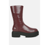 London Rag Lewisa Panelled Pug Sole Boots In Burgundy