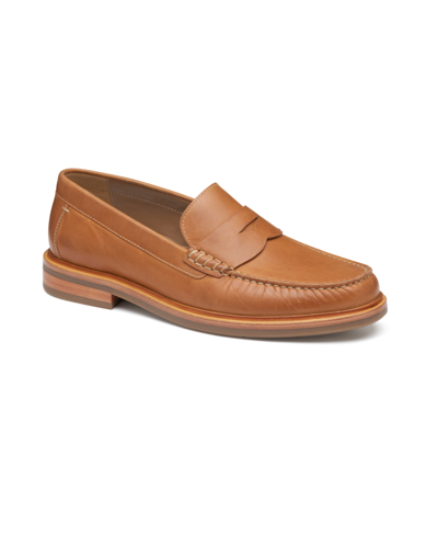 Johnston & Murphy Men's Lyles Penny Loafers In Tan Full Grain