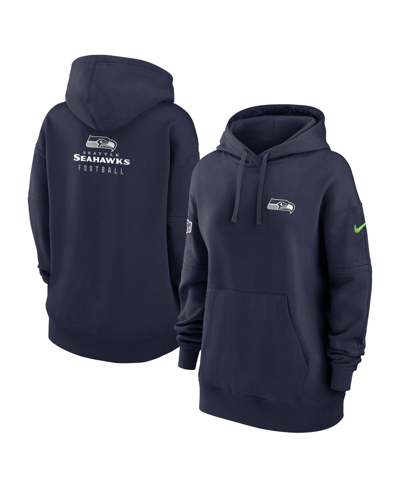 Nike Women's  College Navy Seattle Seahawks 2023 Sideline Club Fleece Pullover Hoodie