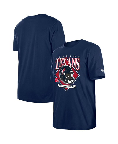 New Era Men's  Navy Houston Texans Team Logo T-shirt