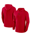 Nike Red Tampa Bay Buccaneers Sideline Performance Long Sleeve Hoodie T-shirt In Red