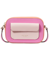 KATE SPADE AVA COLORBLOCKED PEBBLED LEATHER MINI CROSSBODY