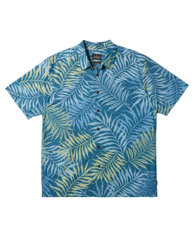 Quiksilver Waterman Men's Big Island Short Sleeve Shirt In Blue Steel