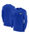 Nike Men's  Royal Los Angeles Rams Sideline Coach Performance Long Sleeve T-shirt In Royal