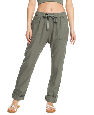 Roxy Juniors' On The Seashore Cargo Pant In Agave Green