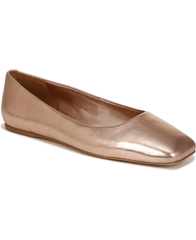 Franco Sarto Flexa Amaya Ballet Flats In Rose Gold Leather