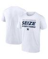 FANATICS MEN'S FANATICS WHITE DALLAS COWBOYS SEIZE EVERYTHING T-SHIRT