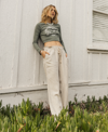 Roxy Juniors Oceanside Womens Linen Wide Leg Casual Pants In Cafe Cream