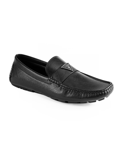Guess Men's Alai Moc Toe Slip On Driving Loafers In Black