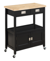 OSP HOME FURNISHINGS OFFICE STAR 35.25 WOOD RADFORD KITCHEN CART