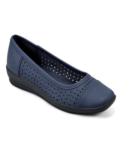 Easy Spirit Women's Avien Square Toe Slip-on Casual Flats In Navy