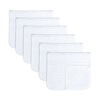 Comfy Cubs Muslin Burp Cloths, Pack Of 6 In White