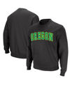 Colosseum Men's Oregon Ducks Arch And Logo Sweatshirt In Charcoal