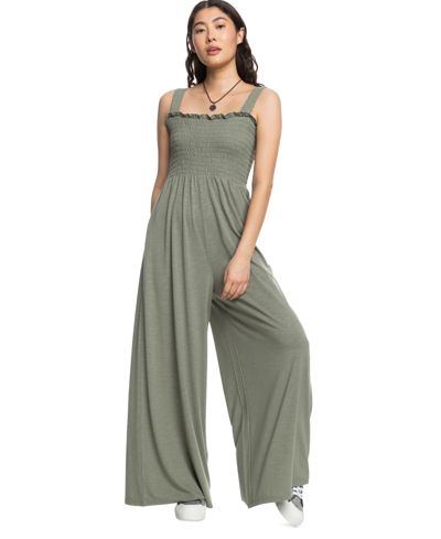 Roxy Juniors' Just Passing By Jumpsuit In Agave Green