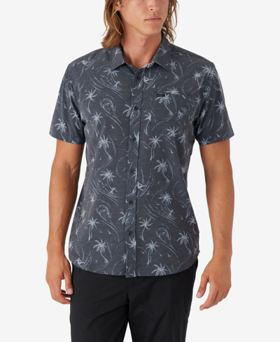 O'neill Trvlr Traverse Floral Print Upf 50+ Button-up Shirt In Black
