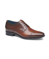Johnston & Murphy Gibbons Mens Leather Pointed Toe Oxfords In Mahogany Full Grain
