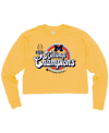 BLUE 84 WOMEN'S BLUE 84 MAIZE MICHIGAN WOLVERINES COLLEGE FOOTBALL PLAYOFF 2023 NATIONAL CHAMPIONS CROPPED L