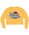 Blue 84 Women's  Maize Michigan Wolverines College Football Playoff 2023 National Champions Cropped L In Maize