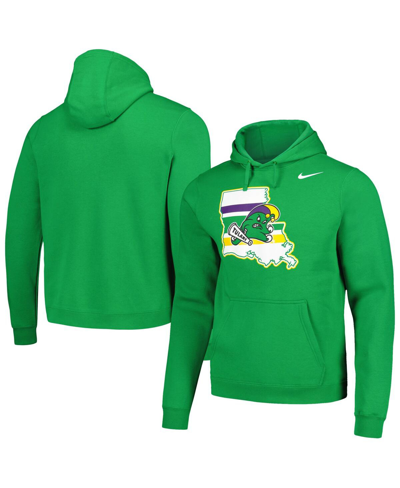 Nike Men's  Green Tulane Green Wave Mardi Gras Club Fleece Pullover Hoodie