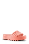Cougar Pool Party Womens Two Tone Open Toe Pool Slides In Coral