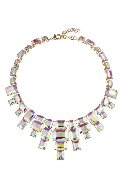 Eye Candy Los Angeles Angela Crystal Statement Necklace In White
