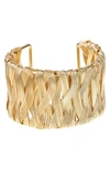 Eye Candy Los Angeles Chiara Mesh Cuff Bracelet In Gold