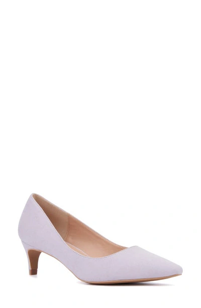 New York And Company Women's Kaelyn Kitten Heel Pump In Pastel Lilac