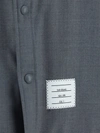 THOM BROWNE SNAP FRONT SHIRT JACKET IN ENGINEERED 4