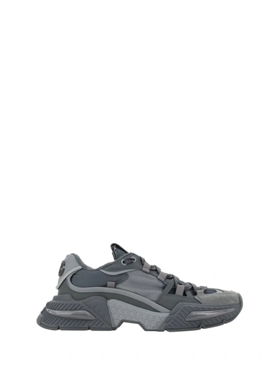 Dolce & Gabbana Mixed-material Airmaster Sneakers In Grey