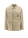 Ferragamo Men Cotton And Viscose Jacket With Gancini Leather Patch
