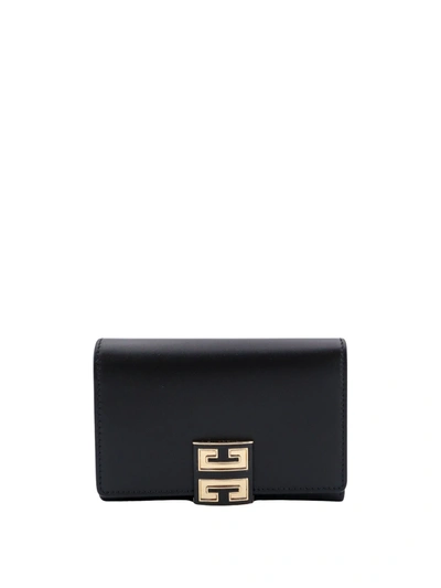 Givenchy Leather Wallet With Metal 4g Logo