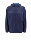 Dolce & Gabbana Blue Reversible Jacket In Polyester Man