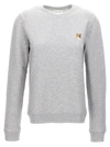 Maison Kitsuné Fox Head Regular Fit Sweatshirt In Gray