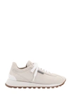 Brunello Cucinelli White Sneakers With Monile Insert