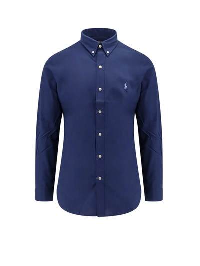 Polo Ralph Lauren Slim Fit Stretch Cotton Shirt In Blue