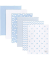 COMFY CUBS BABY BOYS AND BABY GIRLS COTTON BURP CLOTHS, PACK OF 6