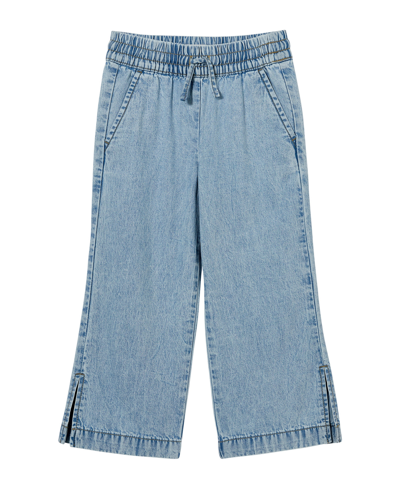 Cotton On Babies' Toddler Girls Kirsty Wide Leg Jeans In Bleach Wash