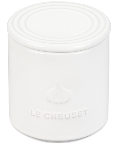 Le Creuset Glazed Stoneware 14-oz. Garlic Keeper Crock In White