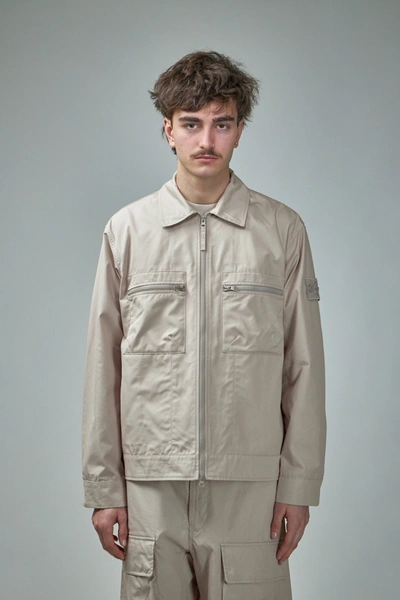 Stone Island Ghost Piece O-ventile Jacket In Beige