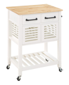 OSP HOME FURNISHINGS OFFICE STAR 34.25" WOOD STAFFORD KITCHEN CART