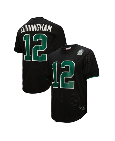 Mitchell & Ness Men's  Randall Cunningham Black Philadelphia Eagles Retired Player Name & Number Mesh