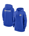 Nike Women's Sideline Club (nfl Los Angeles Rams) Pullover Hoodie In Royal
