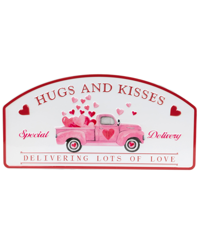 Northlight 15.75" Hugs And Kisses Valentine's Day Wall Sign In Pink