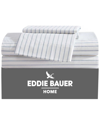 EDDIE BAUER EDDIE BAUER 200 THREAD COUNT ESSENTIAL STRIPE COTTON PERCALE SHEET SET