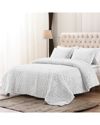FEATHER & LOOM FEATHER & LOOM THREE-DIMENSIONAL CARVED PLUSH COMFORTER SET