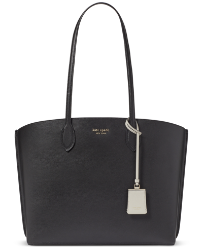 Kate Spade New York Suite Crossgrain Leather Work Tote In Black