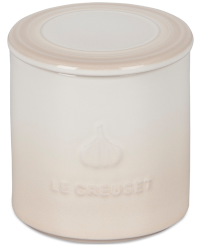 Le Creuset Glazed Stoneware 14-oz. Garlic Keeper Crock In Meringue