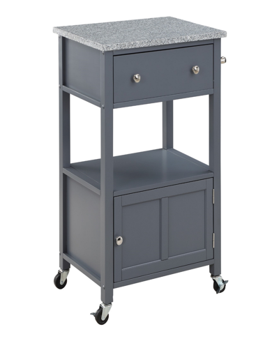 Osp Home Furnishings Office Star 36" Wood Fairfax Kitchen Cart In Gray